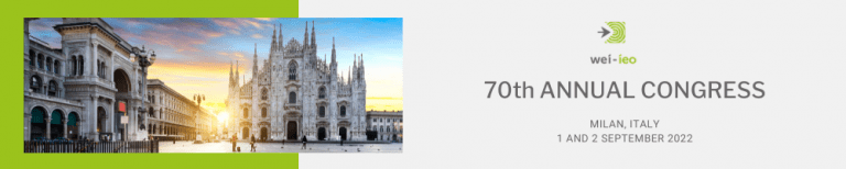 Invitation WEI-IEO Annual meeting - 1-2 September 2022 - Milan, Italy