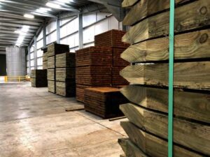 Production volume of treated wood